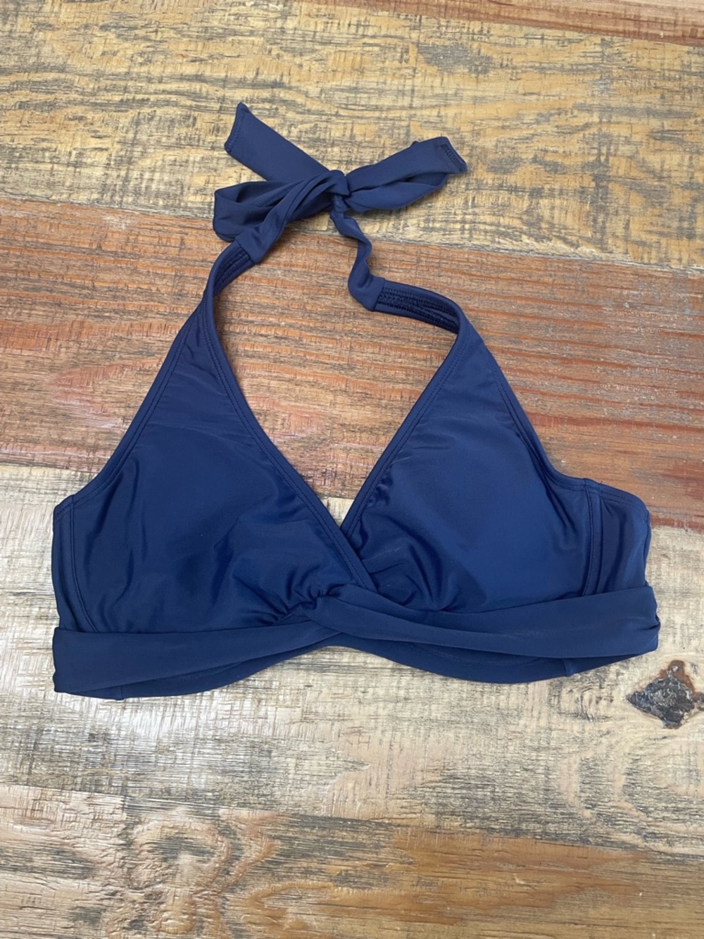 Athleta navy bikini top 34 B/C swim beach